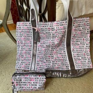 Victoria’s Secret tote & makeup bag